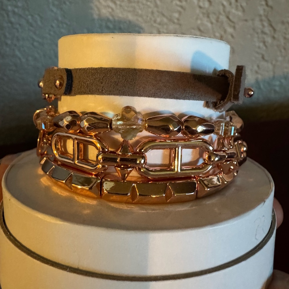 Brand new Bomb Party Summer Stack Boss Moves Rose Gold Women's Bracelet Set